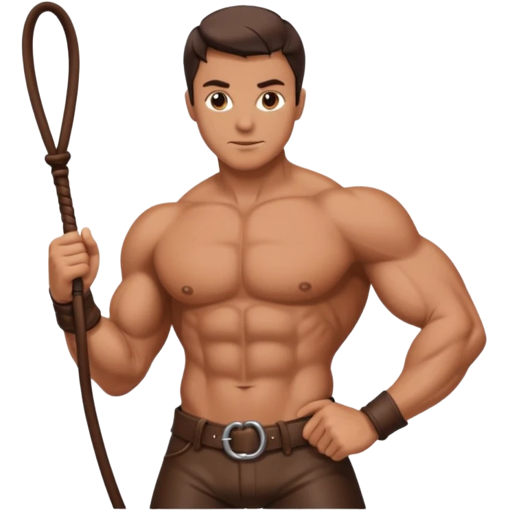 Мужик с плёткой  пошлый emoji