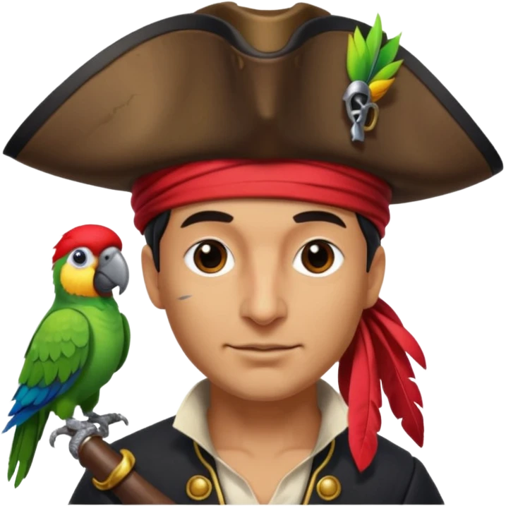 pirate and parrot emoji