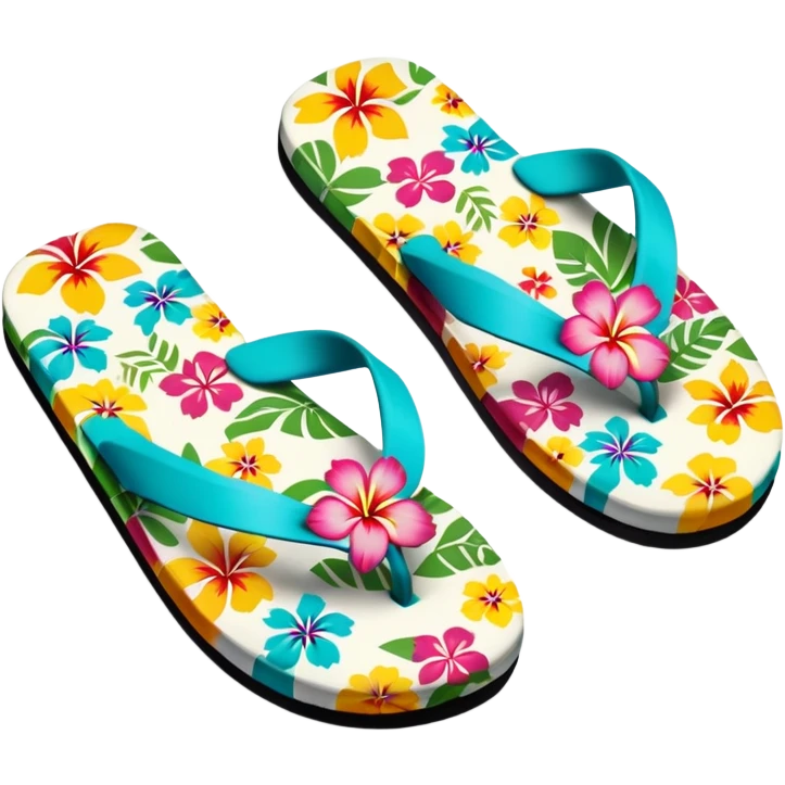 Hawaiian slippers emoji