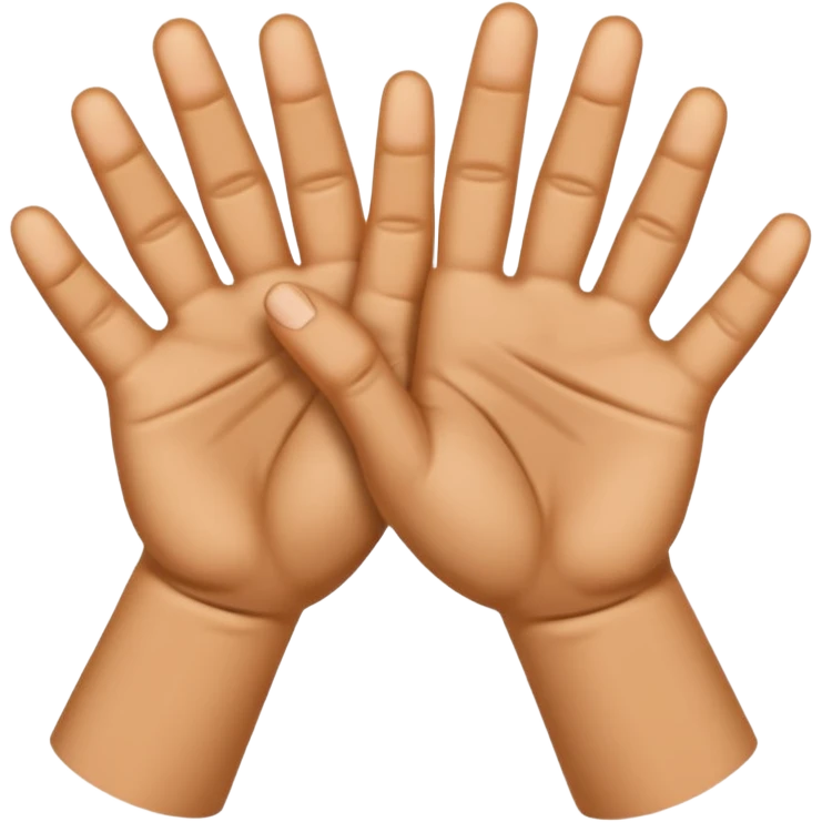 Emoji of hands interlacing fingers and pushing forward like cracking knuckles emoji
