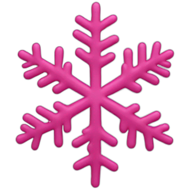 A pink snowflake smiles emoji