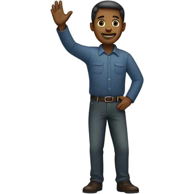 man standingwith hand out emoji