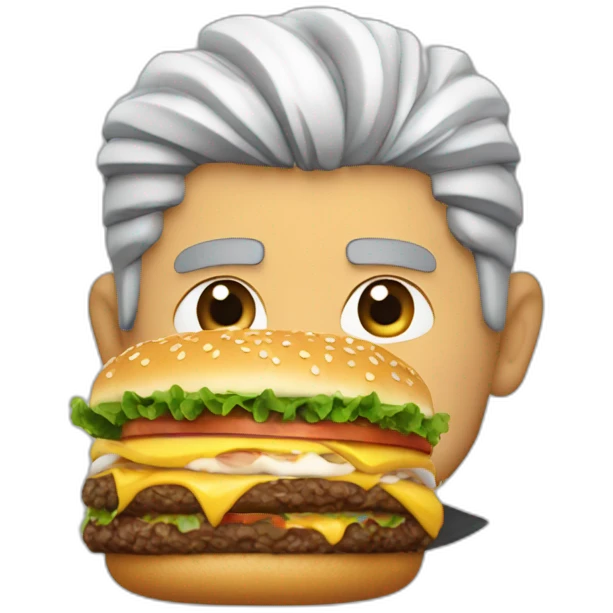 Yair lapid eat hamburger emoji