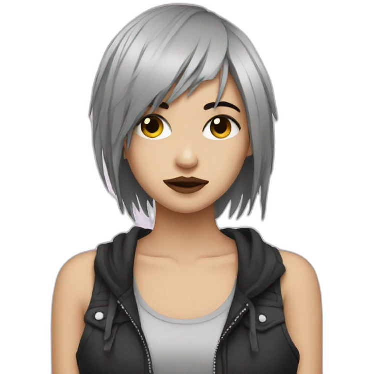 emo girl emoji