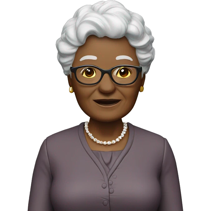 Grandma bobble head emoji
