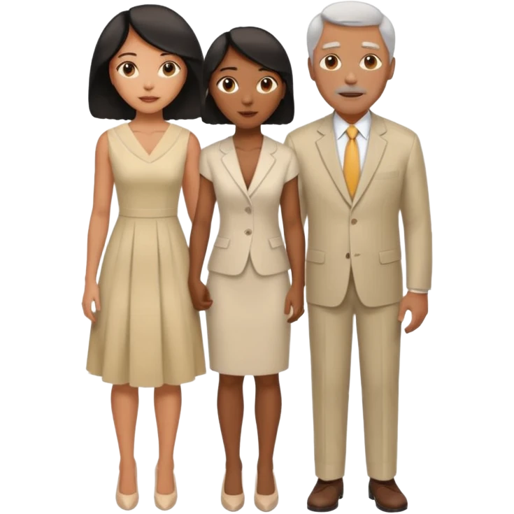 mixte couple black girl , white dark haired older  man emoji
