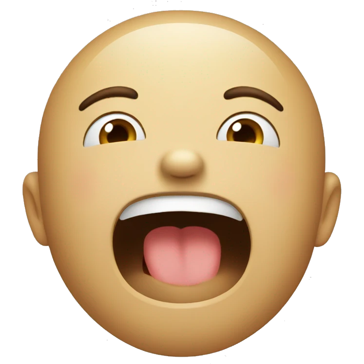 A face yawning emoji