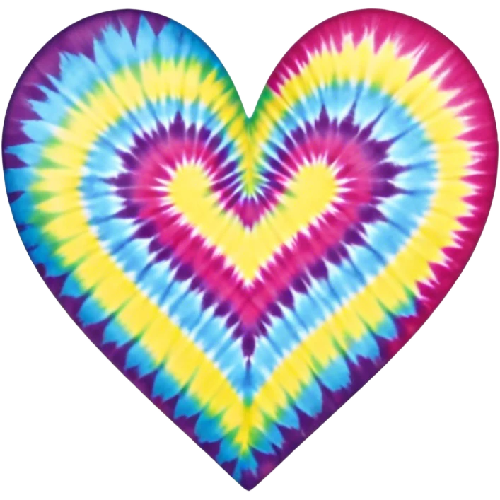 Tie dye heart emoji