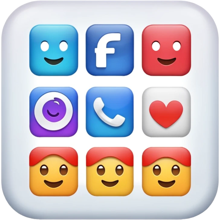 Social media app icon emoji