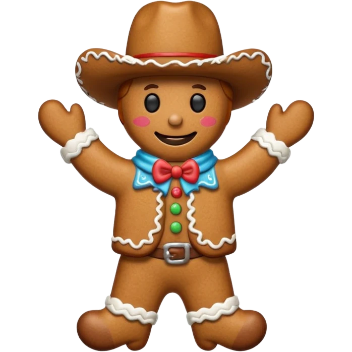cowboy gingerbread emoji