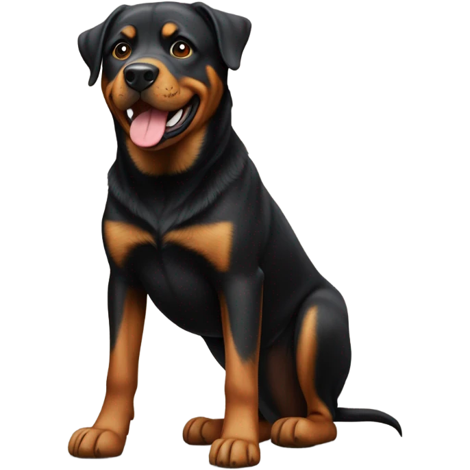 Rott shepherd mix happy emoji