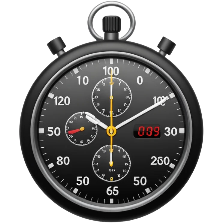 black Stopwatche emoji