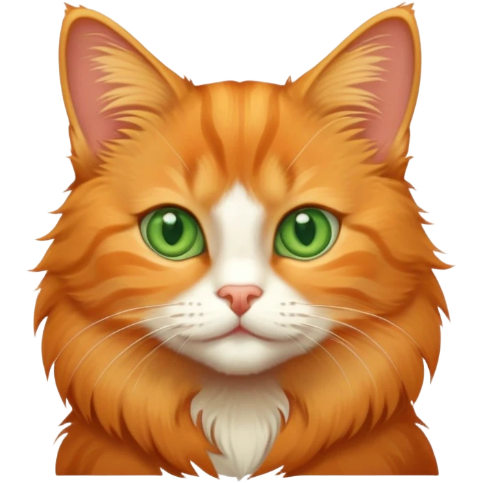 A cute orange tabby cat with green eyes emoji