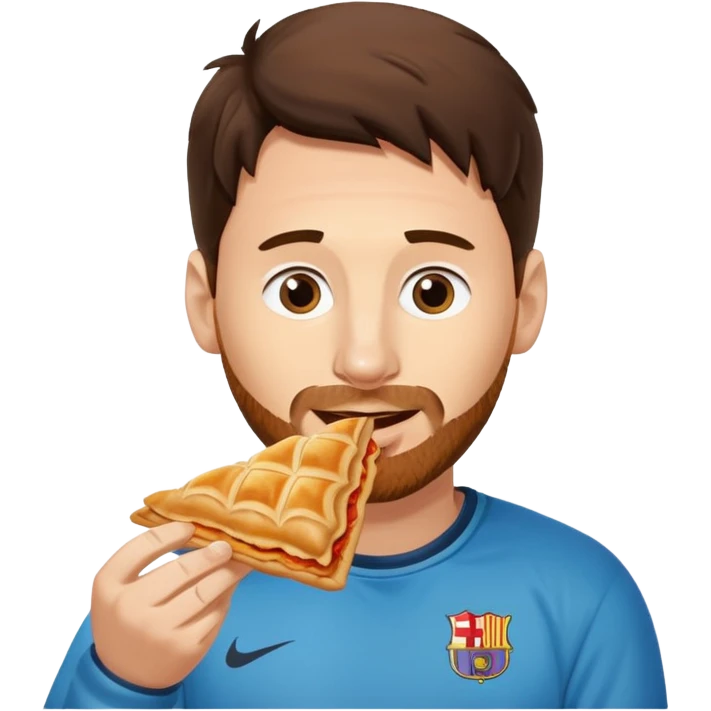 messi eat tatar cheburek emoji