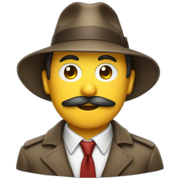 Chat avec un chapeau de detective emoji