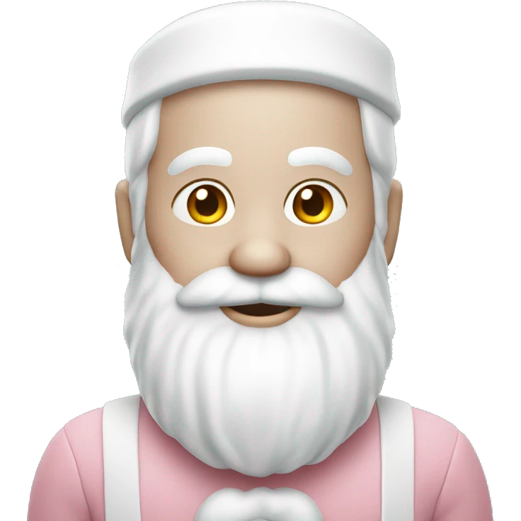 Light Pink Santa Claus with white skin emoji
