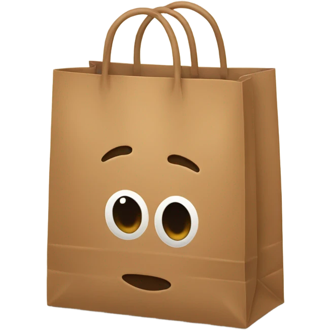 Brown shopping bag emoji