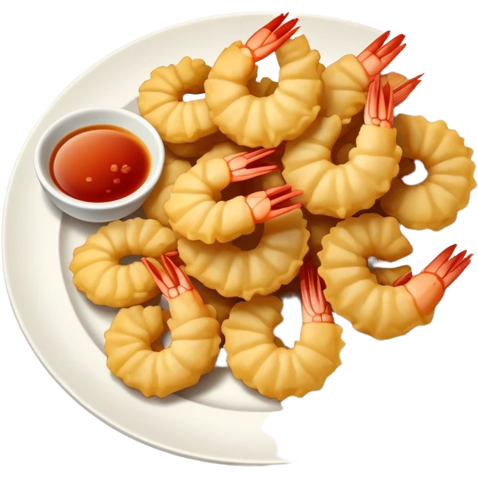 Plate of tempura shrimp   emoji