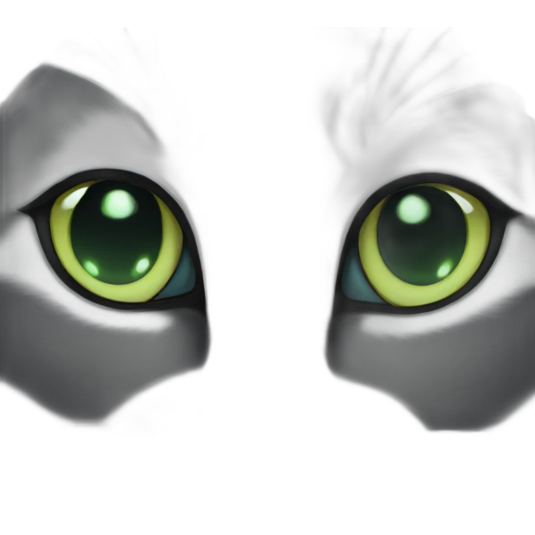 tuxedo cat with green eyes emoji