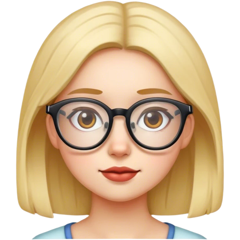Girl with glasses  emoji