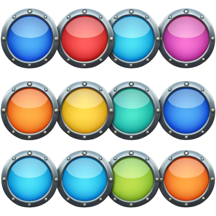 Yuvarlak Renkli Kalkanlar emoji