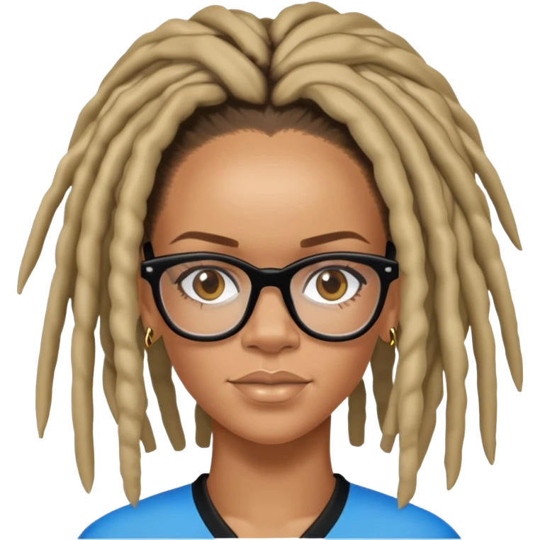 Rihanna soccer mom dreadlocks eyeglasses Anguilla emoji