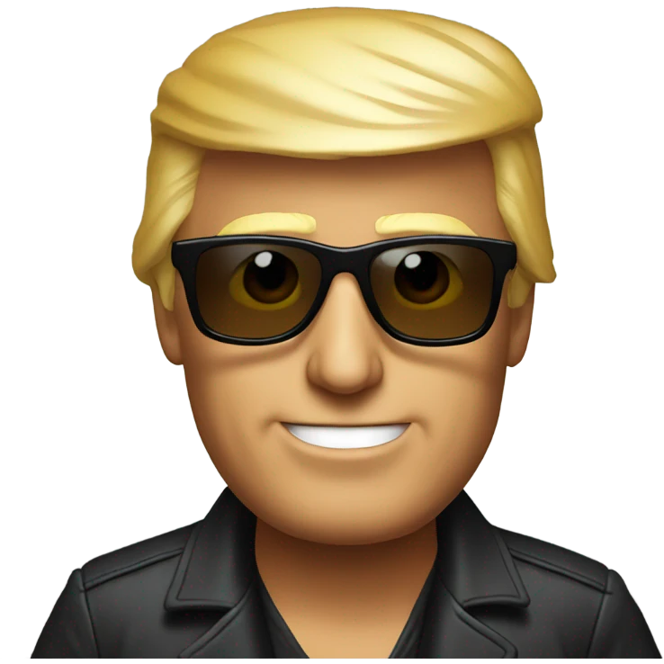 Trump in sunglasses emoji