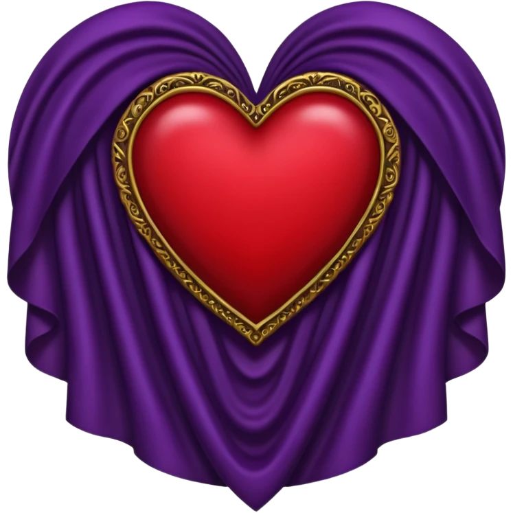 heart with gothic velvet drapes emoji