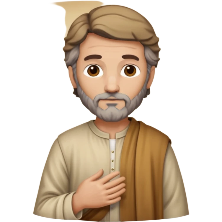 bullbody saint Joseph in simple everyday outfit emoji
