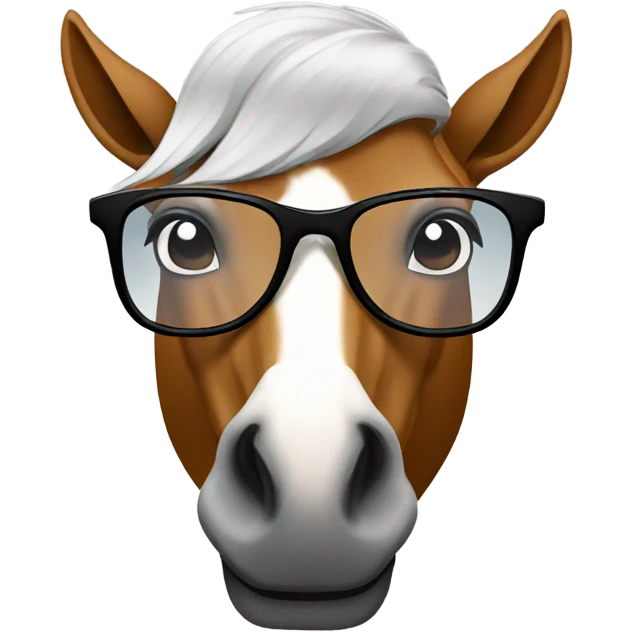 Horse with glasses emoji