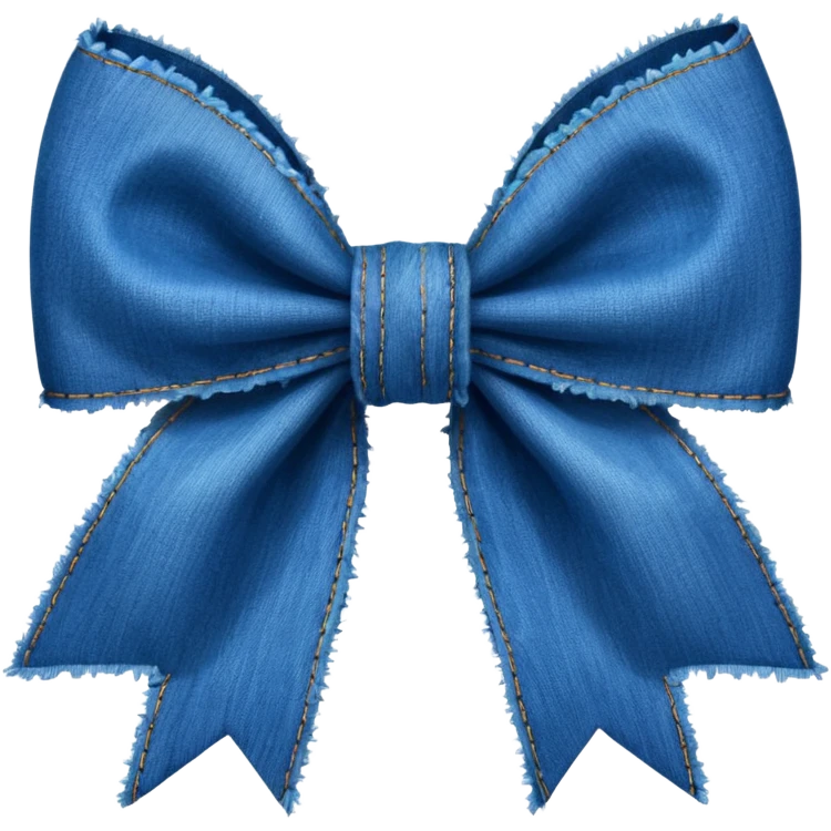 Denim bow emoji