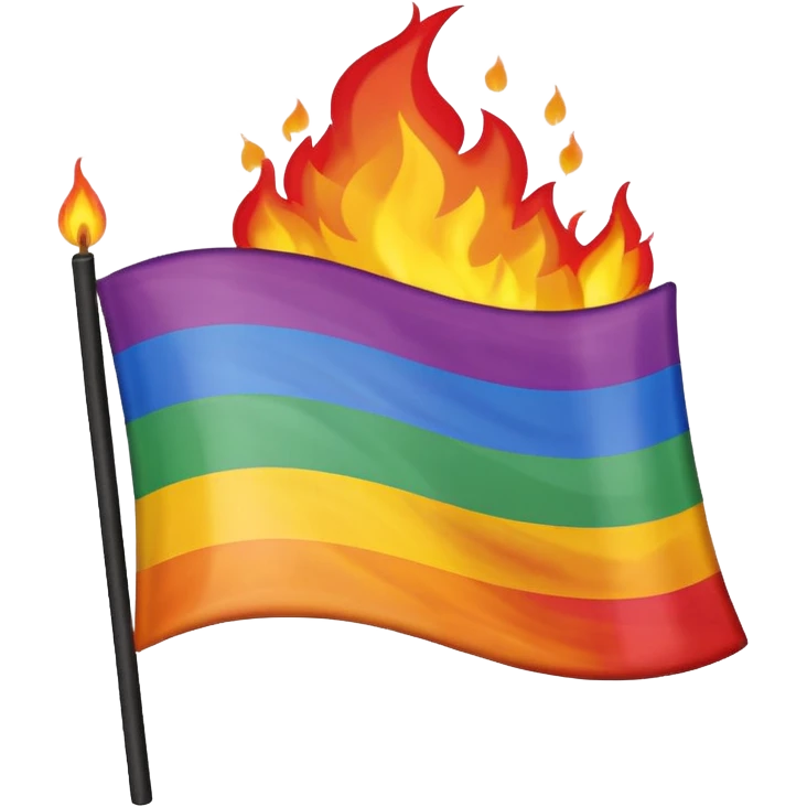 lgbt flag burned emoji  emoji
