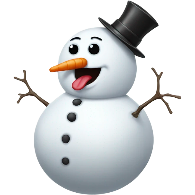 snowman farting emoji