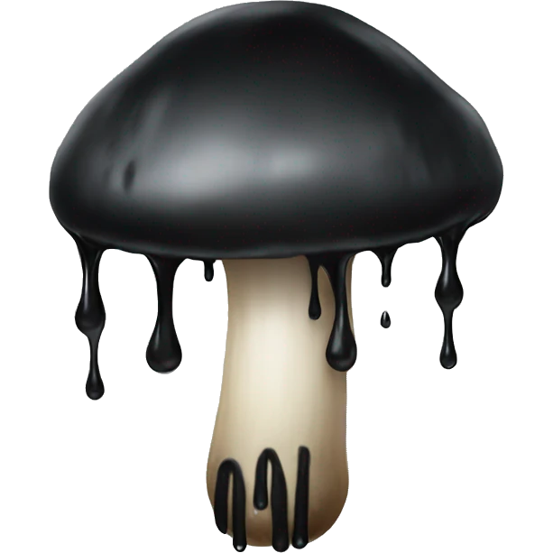 Black Dripping mushroom emoji
