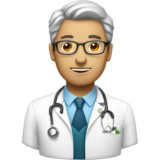doctor with glass emoji