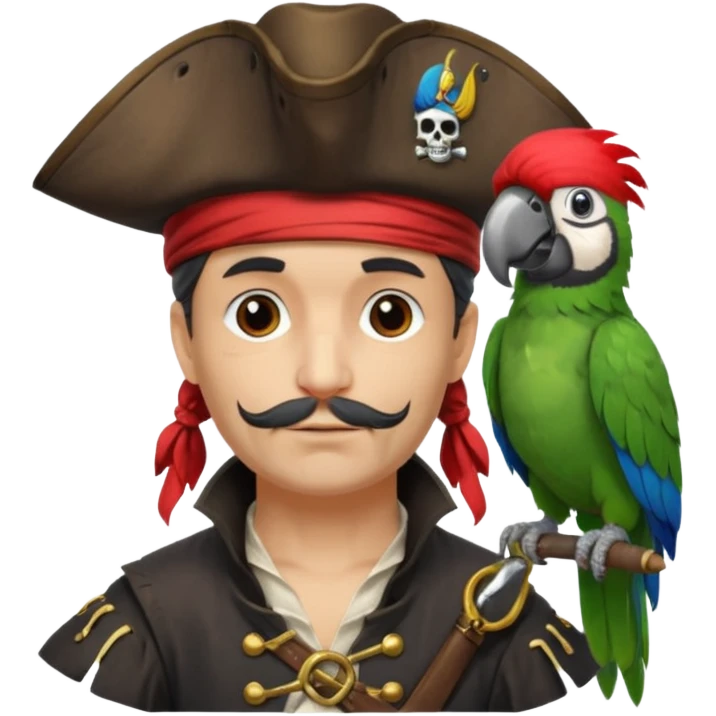 pirate and parrot emoji