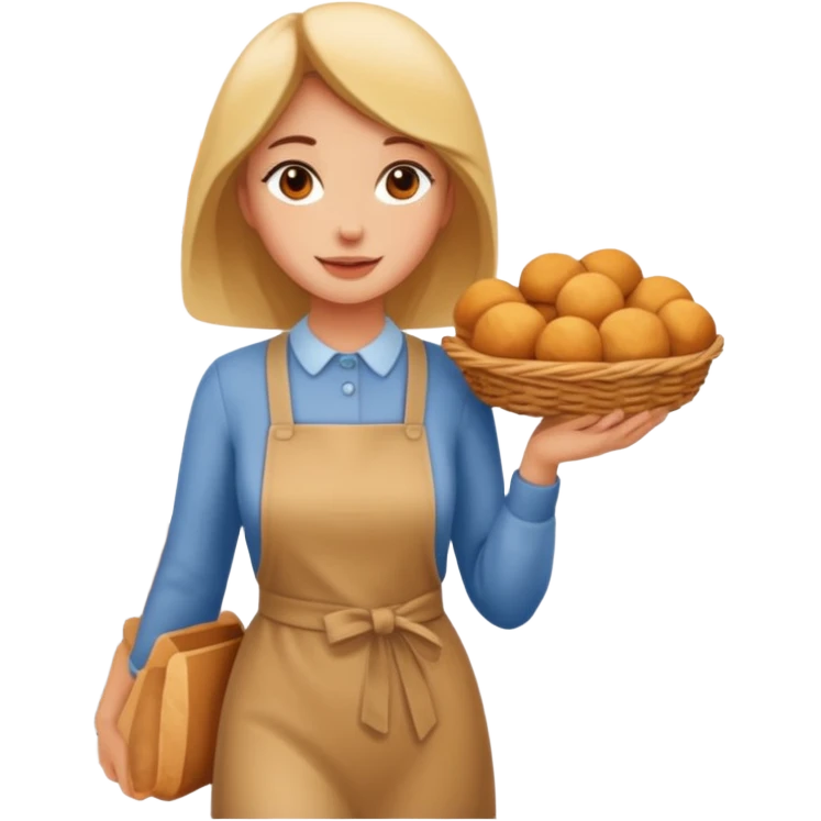 woman that is walking to the bakery emoji