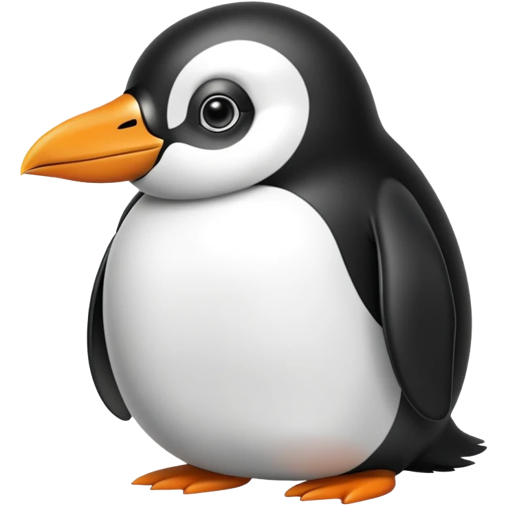 Pinguin mit geschlossenen Augen fröhlich mit herzen emoji