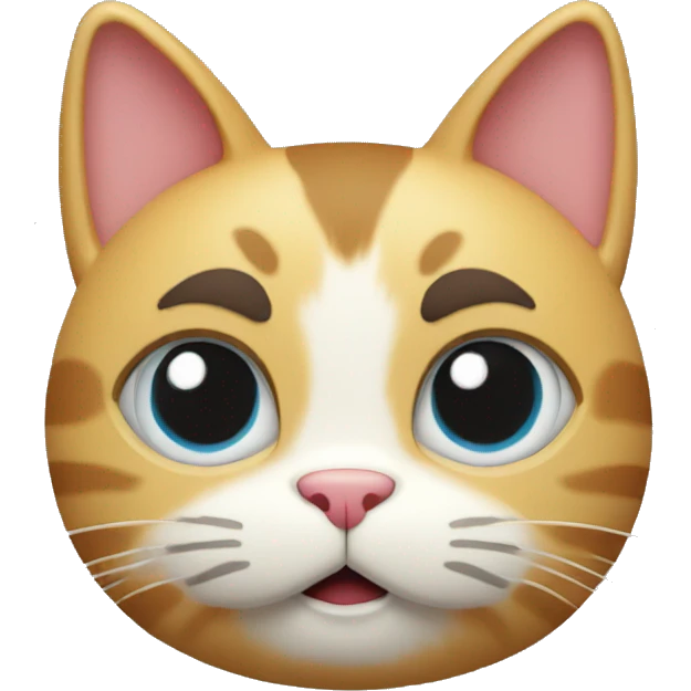 Cat cute 3d desain emoji