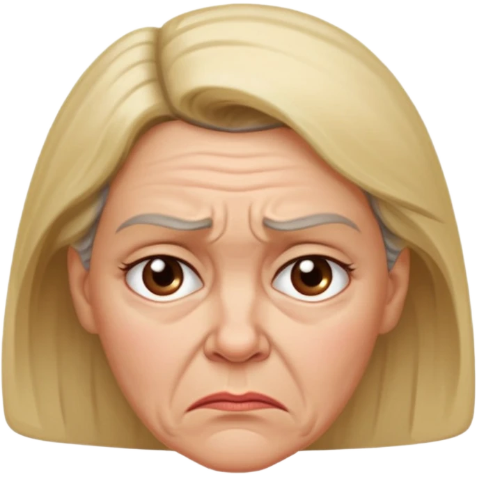 frustrated female aged 58 emoji emoji