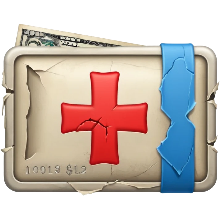 a money billet with a red cross through (x shape), like for free emoji
