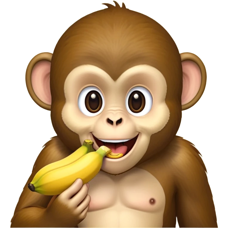 Monkey eating banana emoji