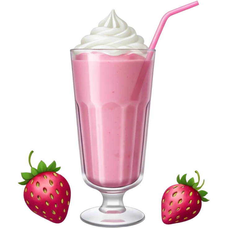 strawberry smoothie show emoji