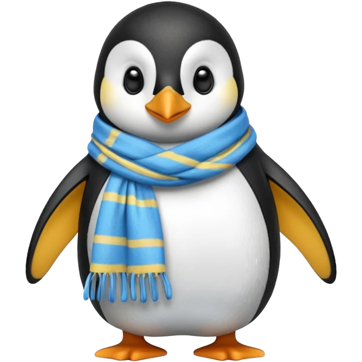 penguin with different scarf color  emoji