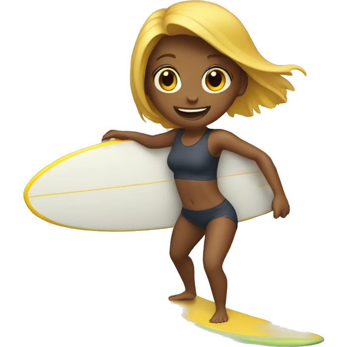 girl surfing emoji
