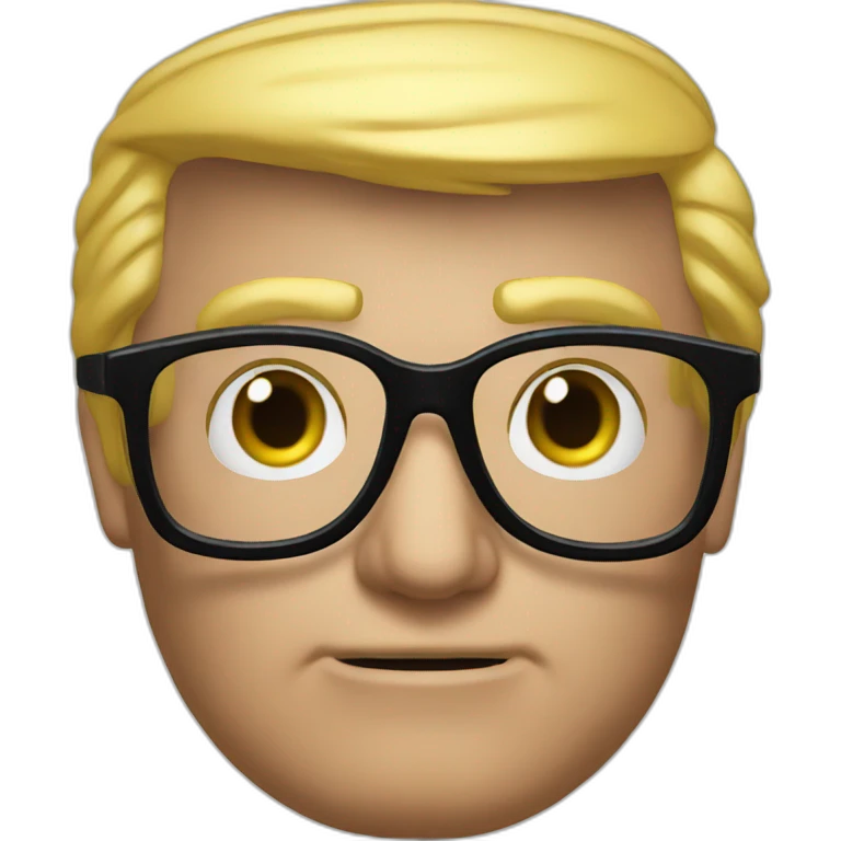 trump with meme glasses on emoji