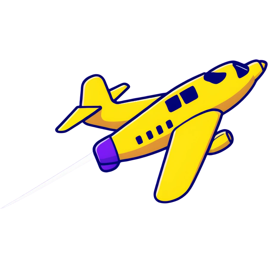 purple airplane emoji
