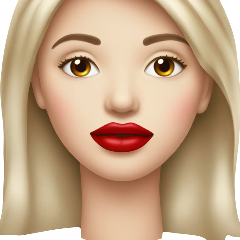 red lipstick woman lips kiss emoji