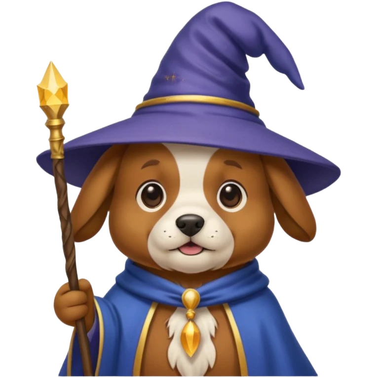 Dog wizard emoji