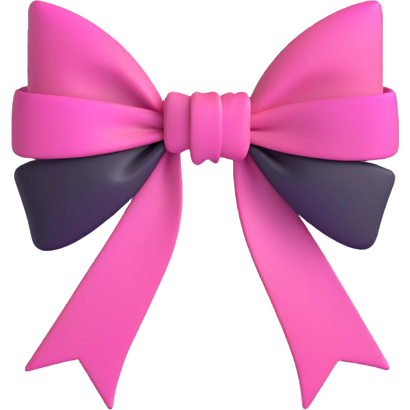 pink gothic bow emoji
